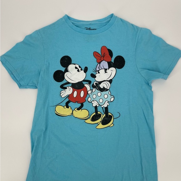 Disney Mickey and Minnie Mouse t-shirt size small baby blue rare find - Picture 1 of 2